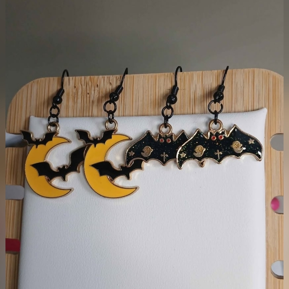 FREE With Purchase - Bat Earrings Accessories Womens Girls Halloween Cute Spooky